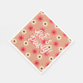 Retro Groovy Bold Typografie Kleurrijke 70's bruil Servet (Hoek)