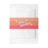 Retro Groovy Bold Typografie Kleurrijke 70's bruil Uitnodigingen Wikkel (Voorkant Voorbeeld)