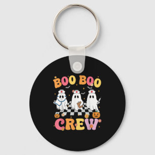 Retro Groovy Boo Boo Crew Halloween Ghost Nurse Sleutelhanger