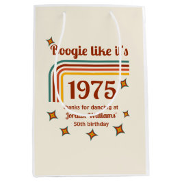 Retro Groovy Boogie Simple Dance 50ste verjaardag Medium Cadeauzakje