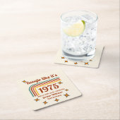 Retro Groovy Boogie Simple Dance 50th Birthday Kartonnen Onderzetters (Insitu)