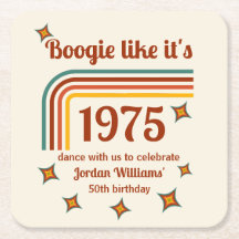 Retro Groovy Boogie Simple Dance 50th Birthday