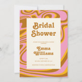 Retro Groovy Bridal Shower Kaart (Voorkant)