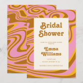 Retro Groovy Bridal Shower Kaart (Voorkant / Achterkant)