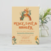 Retro Groovy Bridal Shower Kaart (Staand voorkant)