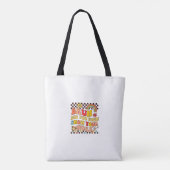 Retro groovy bruh show uw werk leraar cadeau tote bag (Achterkant)