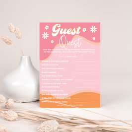 Retro Groovy Bruiloftsfeest, 70er jaren Hippie Sfe