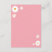 Retro Groovy Bruiloftsfeest, 70er jaren Hippie Sfe Informatiekaartje (Achterkant)