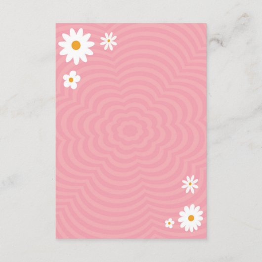 Retro Groovy Bruiloftsfeest, 70er jaren Hippie Sfe Informatiekaartje (Achterkant)