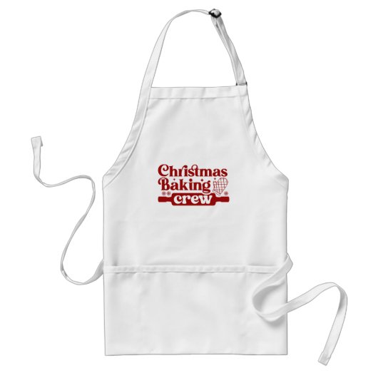 Retro Groovy Christmas Baking Crew Standaard Schort (Voorkant)