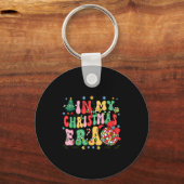 Retro Groovy Christmas In My Christmas Era Xmas  Sleutelhanger (Voorkant)