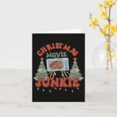 Retro Groovy Christmas Movie Junkie Merry Xmas Tre Kaart (Gele Bloem)
