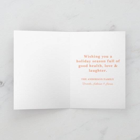 Retro Groovy Christmas Tree Merry Christmas Feestdagen Kaart (Binnen)