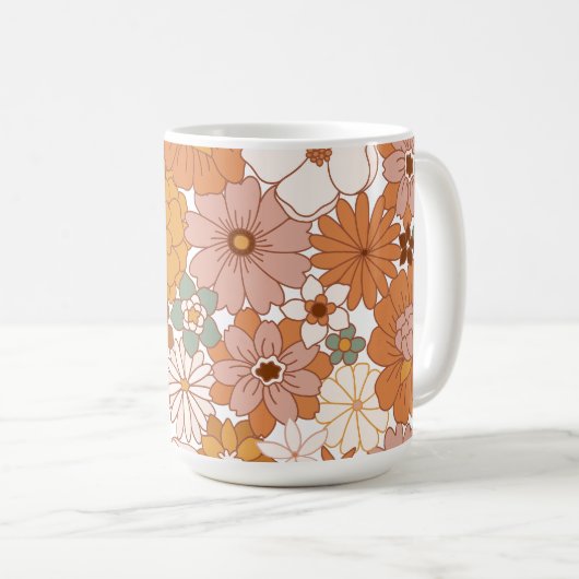 Retro Groovy Coffee Mok (Voorkant rechts)