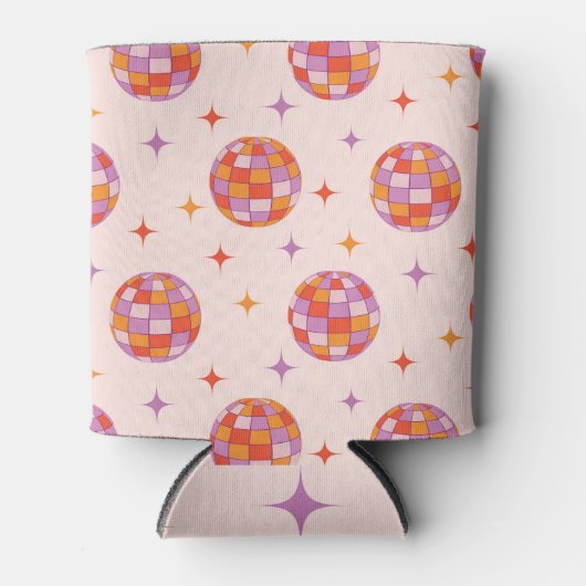 Retro Groovy Colorful Disco Balls Pattern Blikjeskoeler (Voorkant)