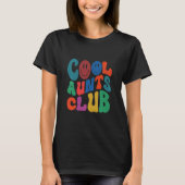 Retro Groovy Cool Aunts Club Smile Face New tante T-shirt (Voorkant)