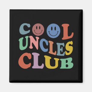 Retro Groovy Cool Ooms Club Glimlach Gezicht Grapp Magneet