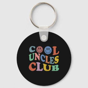 Retro Groovy Cool Ooms Club Glimlach Gezicht Grapp Sleutelhanger