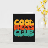 Retro Groovy Cool Uncles Club Funny New Uncle  Kaart (Gele Bloem)