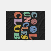 Retro Groovy Cool Uncles Club Smile Face Funny New Fleece Deken (Voorkant (Horizontaal))