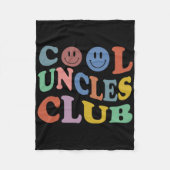 Retro Groovy Cool Uncles Club Smile Face Funny New Fleece Deken (Voorkant)