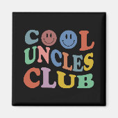 Retro Groovy Cool Uncles Club Smile Face Funny New Magneet (Voorkant)