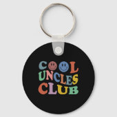Retro Groovy Cool Uncles Club Smile Face Funny New Sleutelhanger (Voorkant)