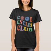 Retro Groovy Cool Uncles Club Smile Face Funny New T-shirt (Voorkant)
