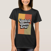 Retro Groovy coolste moeder ooit T-shirt (Voorkant)