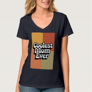 Retro Groovy coolste moeder ooit T-shirt