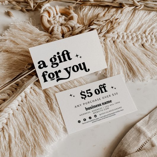 Retro Groovy Coupon Discount Kaart