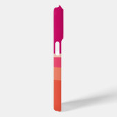 Retro Groovy Curve Roze Sinaasappel gepersonalisee Case-Mate iPhone Case (Achterkant / Rechts)