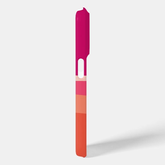 Retro Groovy Curve Roze Sinaasappel gepersonalisee Case-Mate iPhone Case (Achterkant / Rechts)