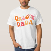 retro groovy dada eerste verjaardag matching t-shirt (Voorkant)