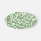 Retro Groovy Daisies Spring Daisy Boho Sage Papieren Bordje (Gekanteld)