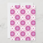 Retro Groovy Daisies Vet Roze 60e Verjaardag Kaart (Achterkant)