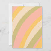 Retro Groovy Daisy Baby Boy Shower Bedankkaart (Achterkant)