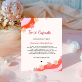 Retro Groovy Daisy baby shower tijd Capsule Poster Reclamebord Met Voetstuk