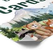 Retro Groovy daisy Bloemencadeau & Kaart Verjaarda Poster (Hoek)