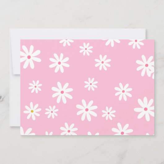 Retro Groovy Daisy Boho Twin 2e verjaardag Kaart (Achterkant)