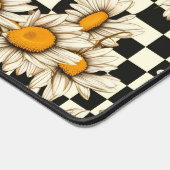 Retro Groovy Daisy Checkerboard gepersonaliseerde  Bureaumat (Hoek)