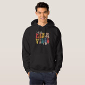Retro Groovy Daisy Para Vibes First Day of School Hoodie (Voorkant volledig)