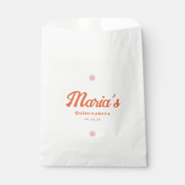 Retro Groovy Daisy Quinceanera Bedankzakje