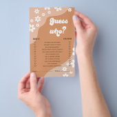 Retro Groovy Daisy Vrijgezellenfeest Game Flyer (Hand)