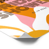 Retro Groovy Daisy Vrijgezellenfeest Welkom Poster (Hoek)