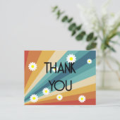 Retro Groovy - Dank je Briefkaart (Staand voorkant)