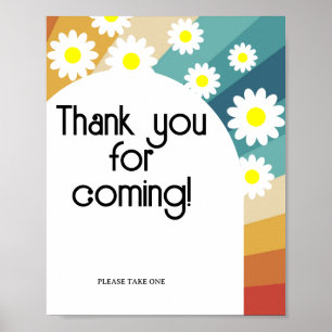 Retro Groovy \ Dank u voor het komende Poster