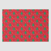 Retro Groovy Dansend Kerstboompatroon Tissuepapier (Voorkant)