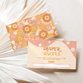 Retro groovy diaper kaartkaartenkaartje informatiekaartje