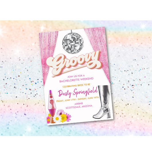 Retro Groovy Disco Bachelorette Weekend Itinerary Kaart